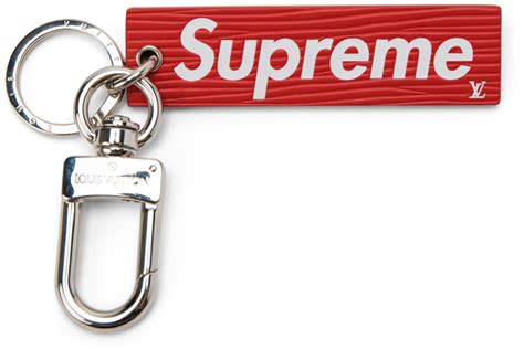 Louis Vuitton x Supreme Epi Keychain Red 